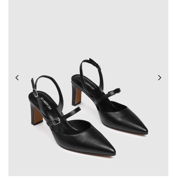 JO MERCER Karina Mid Heels Black Leather - Size 38 - Picture 2 of 6